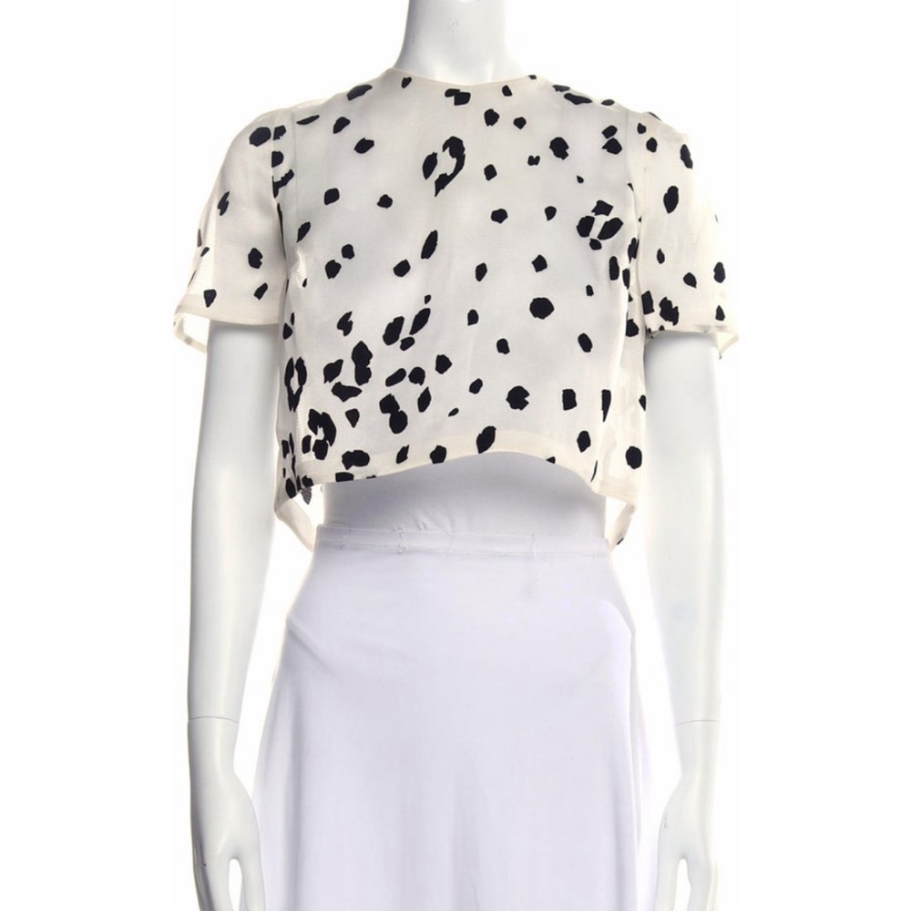 Silk printed crop top from Galvan - excellent condition